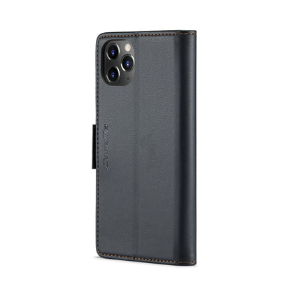 iPhone 11 Pro Max Leather Wallet Case - RFID Blocking, Stand Function, Card Slots