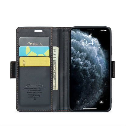 iPhone 11 Pro Max Leather Wallet Case - RFID Blocking, Stand Function, Card Slots
