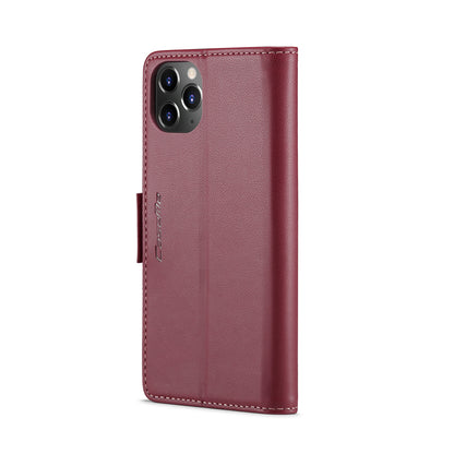 iPhone 11 Pro Max Leather Wallet Case - RFID Blocking, Stand Function, Card Slots