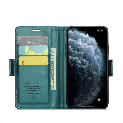 iPhone 11 Pro Max Leather Wallet Case - RFID Blocking, Stand Function, Card Slots
