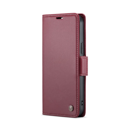 iPhone 15 Pro Max Leather Wallet Case - RFID Blocking, Stand Function, Card Slots