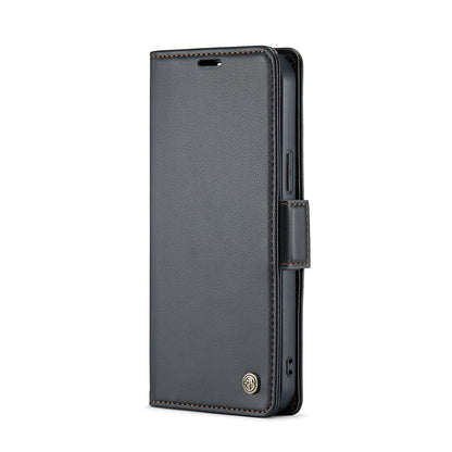iPhone 15 Pro Leather Wallet Case - RFID Blocking, Stand Function, Card Slots