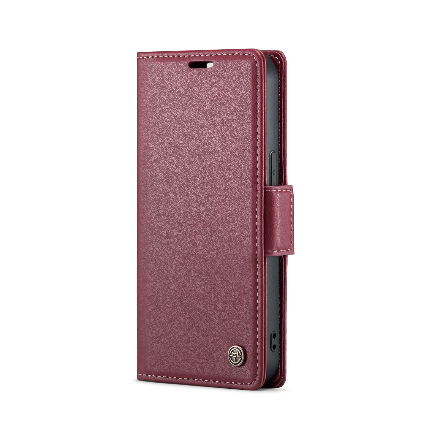 iPhone 15 Leather Wallet Case - RFID Blocking, Stand Function, Card Slots