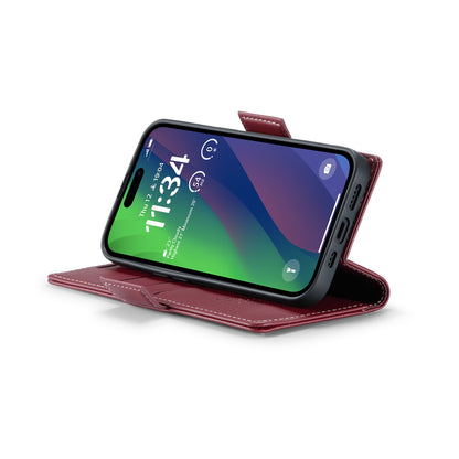 iPhone 15 Leather Wallet Case - RFID Blocking, Stand Function, Card Slots