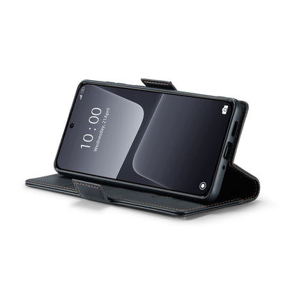 Xiaomi 13 Leather Wallet Case - RFID Blocking, Stand Function, Card Slots