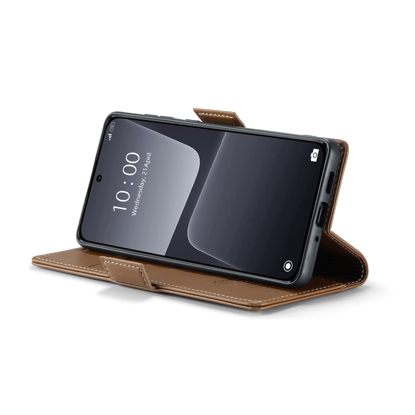 Xiaomi 13 Leather Wallet Case - RFID Blocking, Stand Function, Card Slots