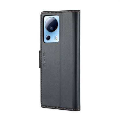 Xiaomi 13 Lite Leather Wallet Case - RFID Blocking, Stand Function, Card Slots