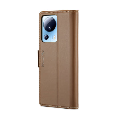 Xiaomi 13 Lite Leather Wallet Case - RFID Blocking, Stand Function, Card Slots