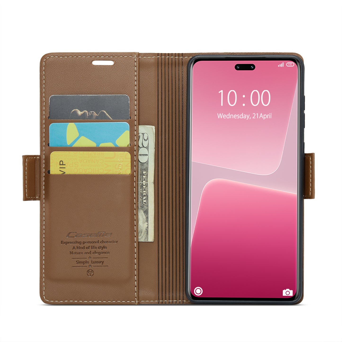 Xiaomi 13 Lite Leather Wallet Case - RFID Blocking, Stand Function, Card Slots
