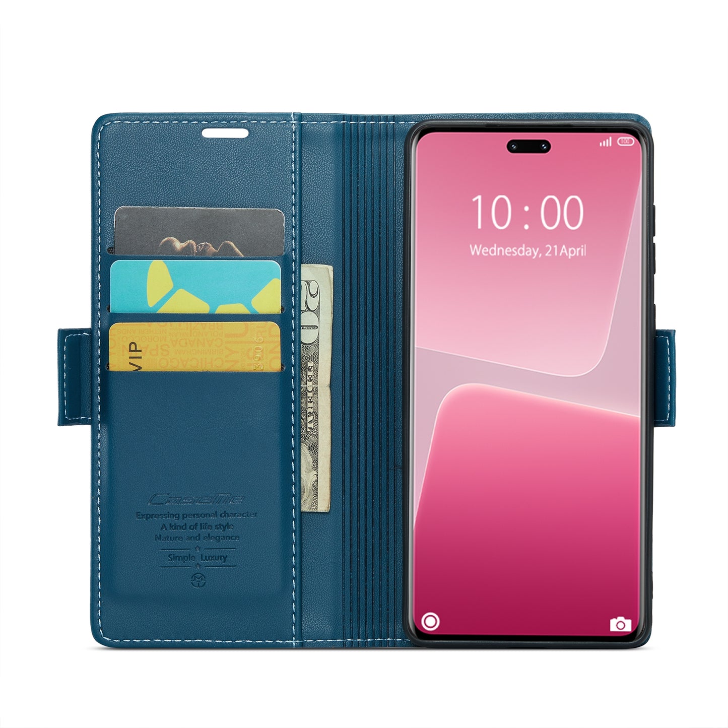 Xiaomi 13 Lite Leather Wallet Case - RFID Blocking, Stand Function, Card Slots
