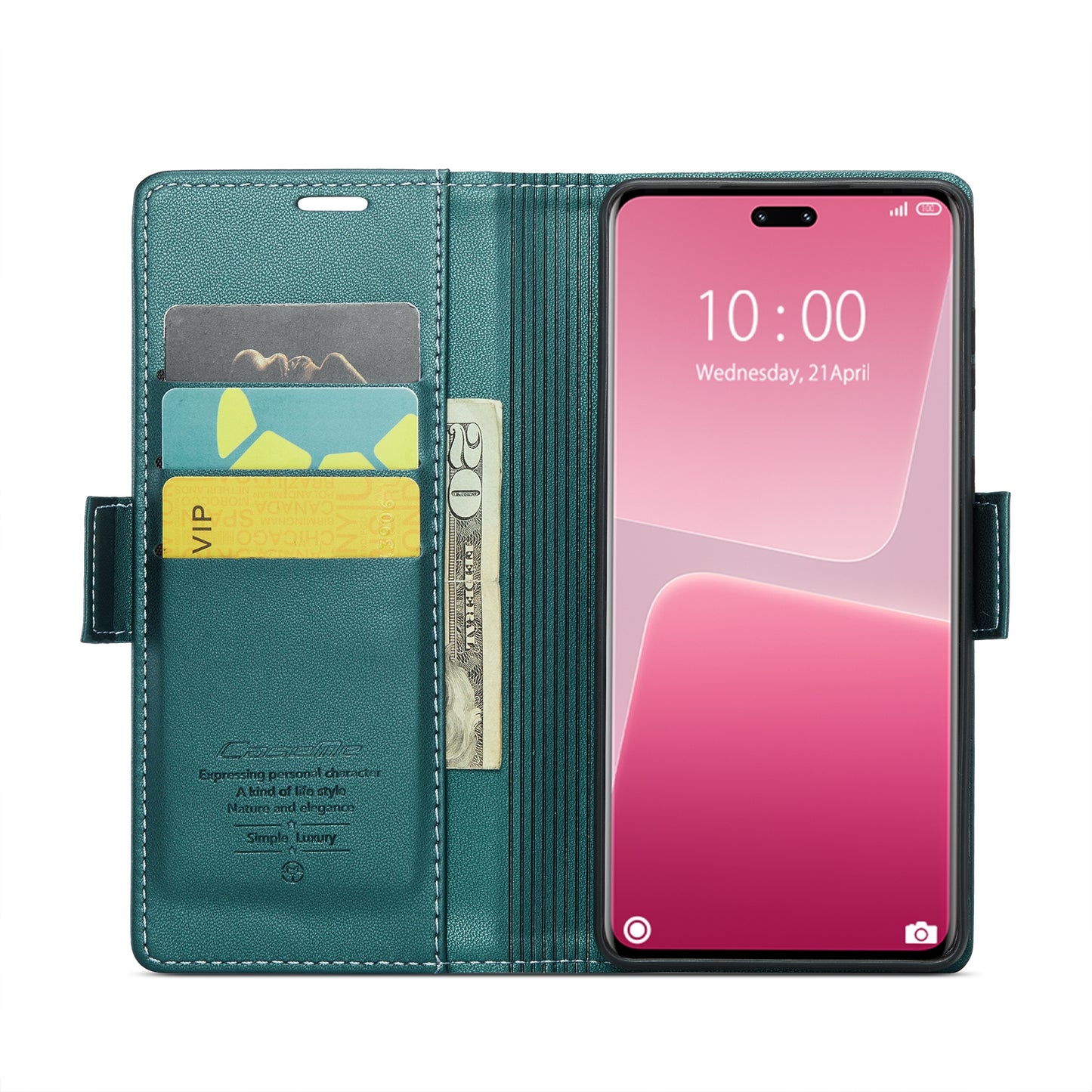 Xiaomi 13 Lite Leather Wallet Case - RFID Blocking, Stand Function, Card Slots