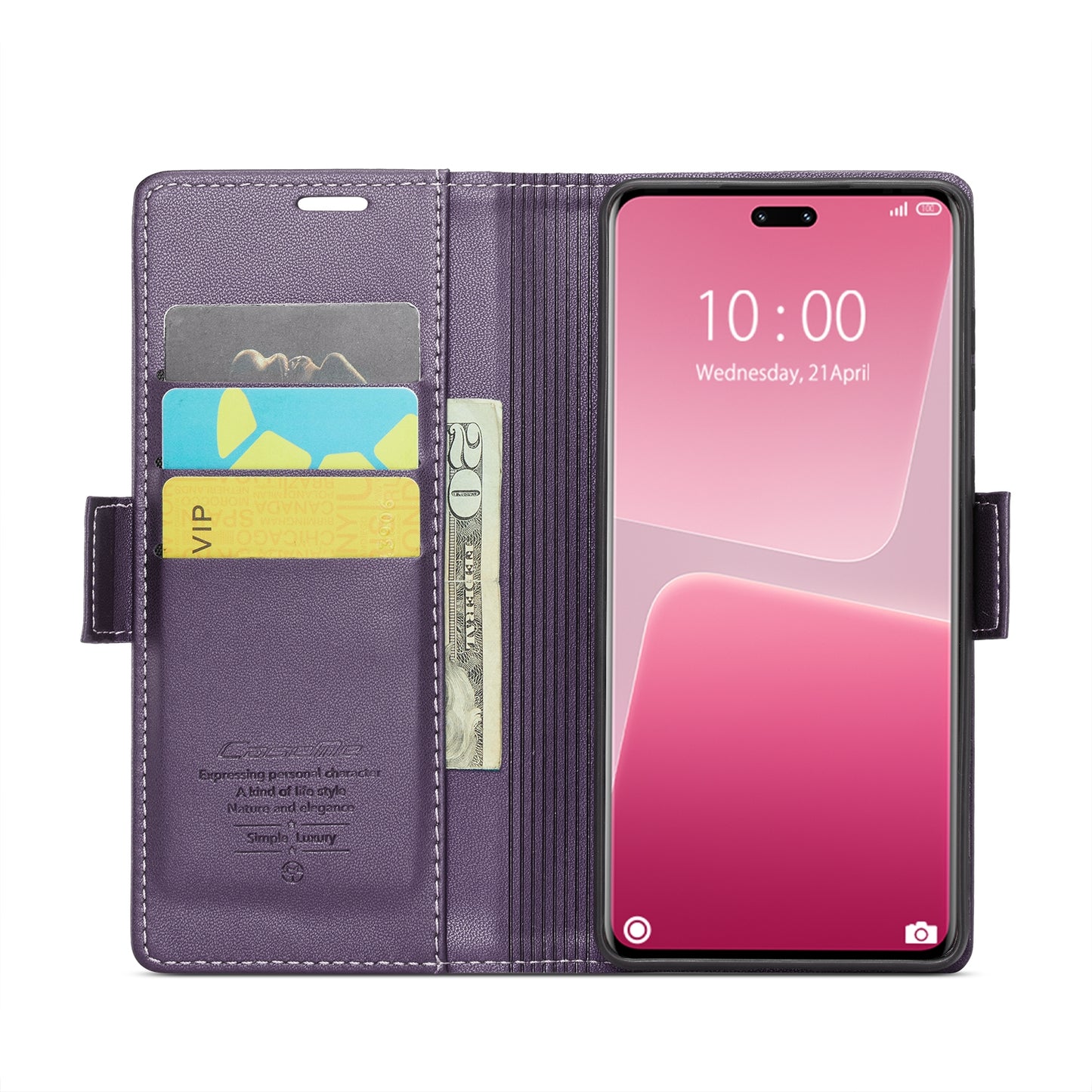 Xiaomi 13 Lite Leather Wallet Case - RFID Blocking, Stand Function, Card Slots