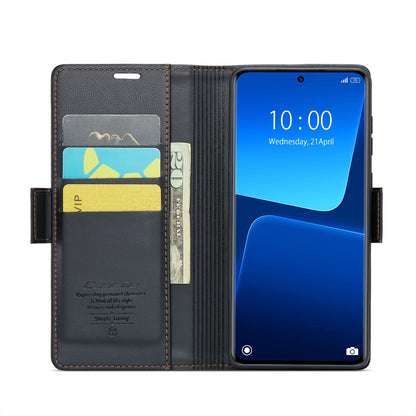 Xiaomi 13 Pro Leather Wallet Case - RFID Blocking, Stand Function, Card Slots