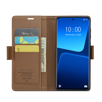 Xiaomi 13 Pro Leather Wallet Case - RFID Blocking, Stand Function, Card Slots