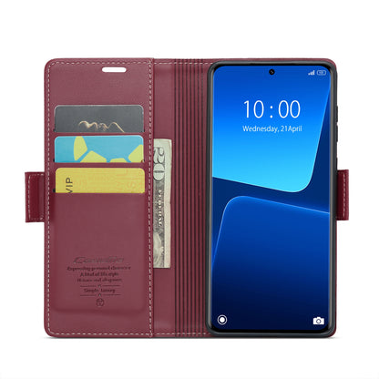 Xiaomi 13 Pro Leather Wallet Case - RFID Blocking, Stand Function, Card Slots