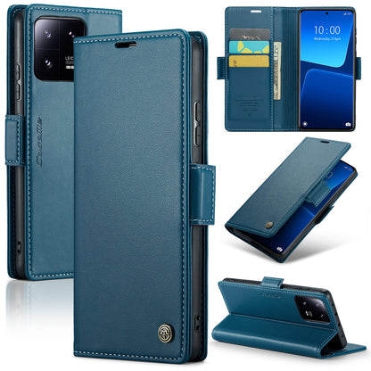 Xiaomi 13 Pro Leather Wallet Case - RFID Blocking, Stand Function, Card Slots