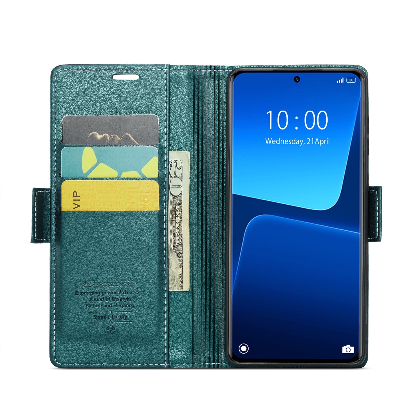 Xiaomi 13 Pro Leather Wallet Case - RFID Blocking, Stand Function, Card Slots