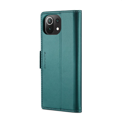 Xiaomi Mi 11 Lite Leather Wallet Case - RFID Blocking, Stand Function, Card Slots
