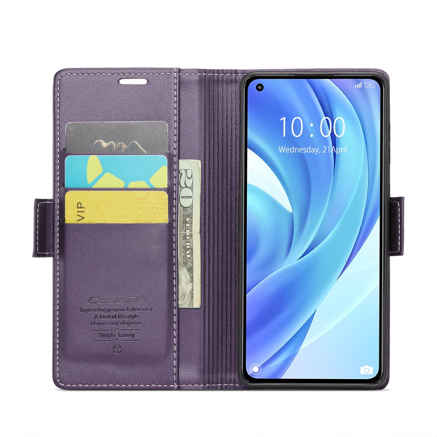 Xiaomi Mi 11 Lite Leather Wallet Case - RFID Blocking, Stand Function, Card Slots