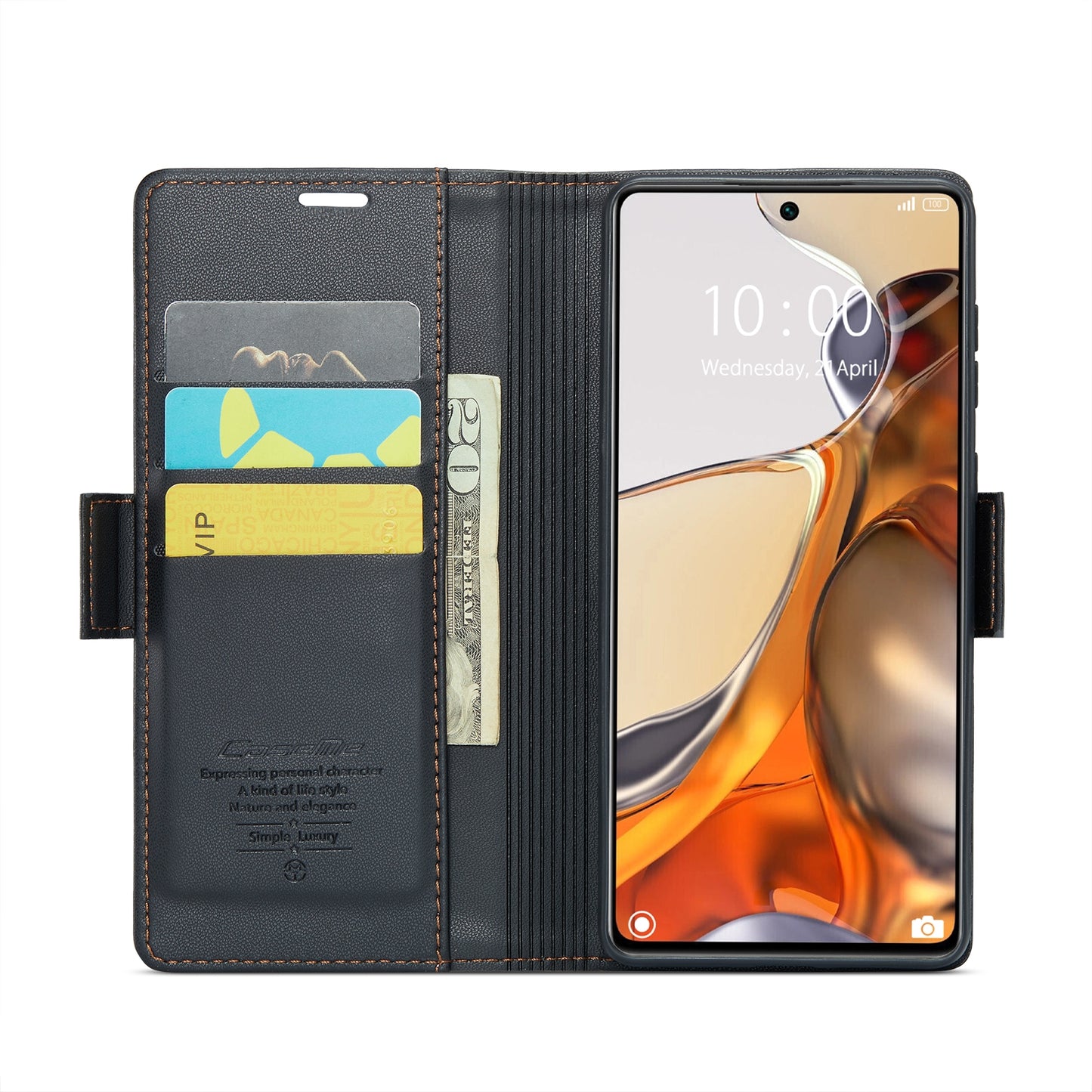 Xiaomi 11T/11T Pro Leather Wallet Case - RFID Blocking, Stand Function, Card Slots