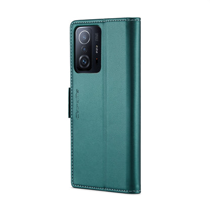 Xiaomi 11T/11T Pro Leather Wallet Case - RFID Blocking, Stand Function, Card Slots