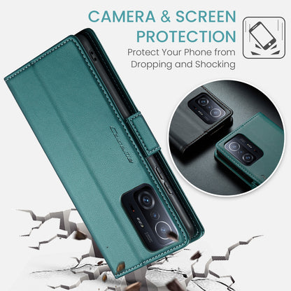 Xiaomi 11T/11T Pro Leather Wallet Case - RFID Blocking, Stand Function, Card Slots