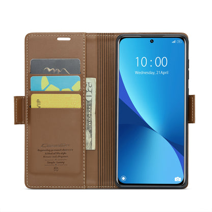 Xiaomi 12/12S Leather Wallet Case - RFID Blocking, Stand Function, Card Slots