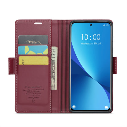 Xiaomi 12X Leather Wallet Case - RFID Blocking, Stand Function, Card Slots