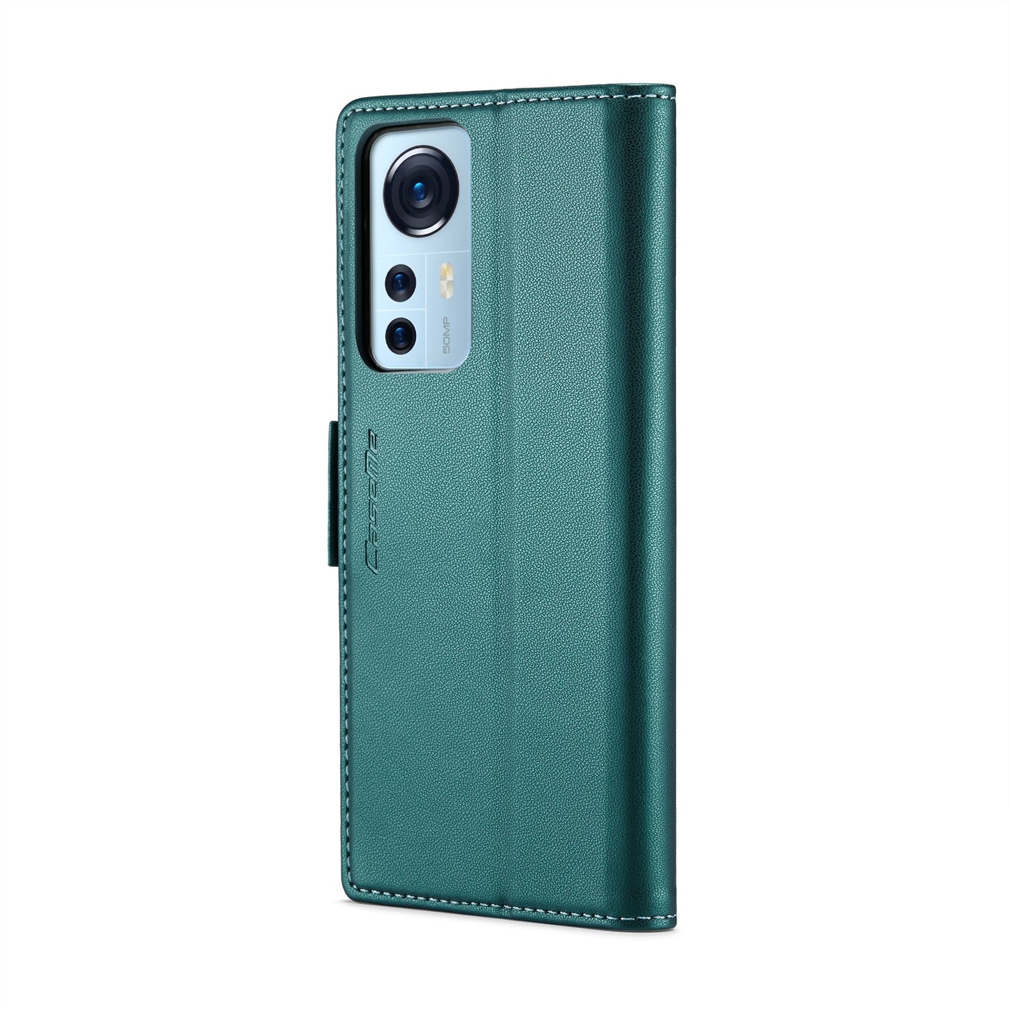 Xiaomi 12X Leather Wallet Case - RFID Blocking, Stand Function, Card Slots