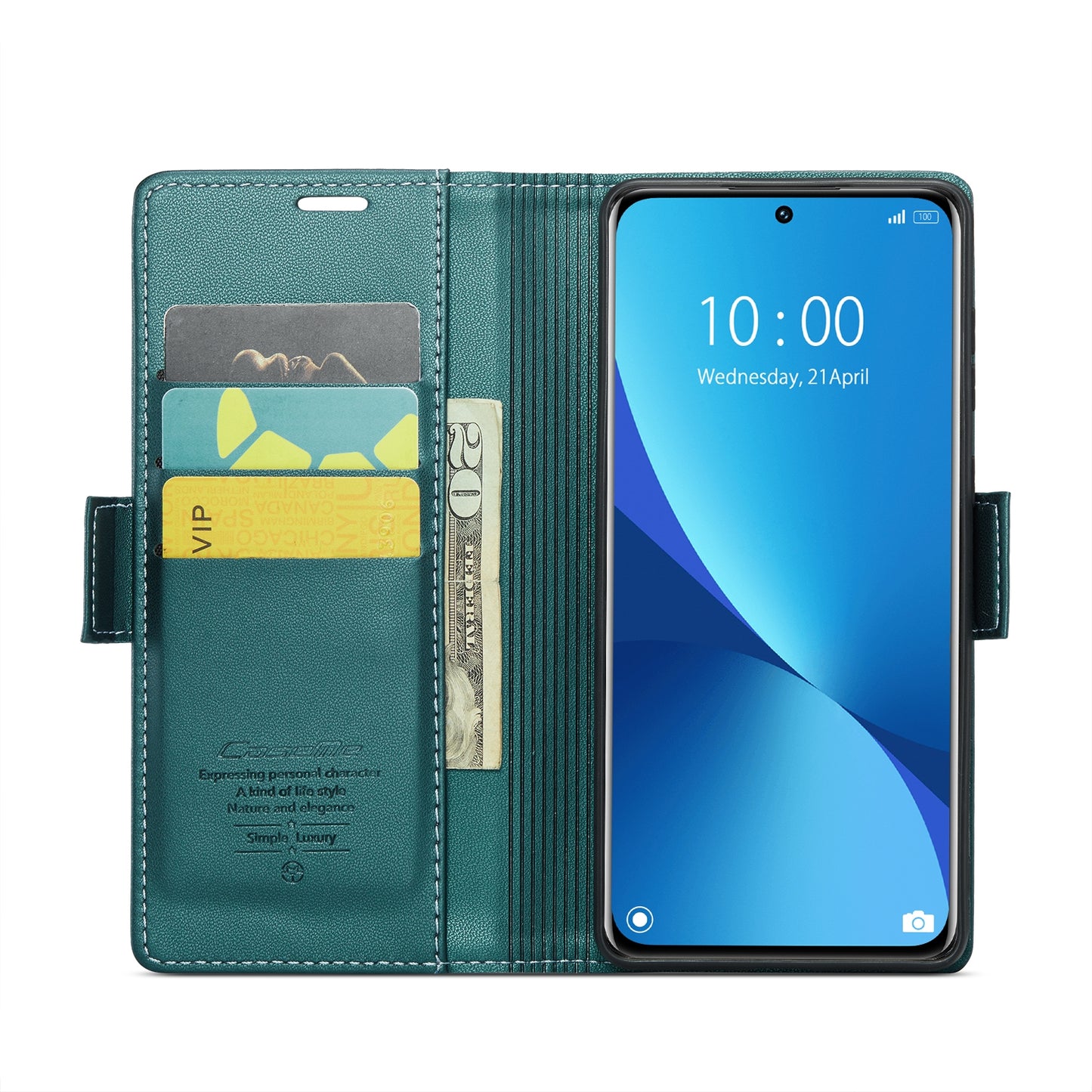 Xiaomi 12/12S Leather Wallet Case - RFID Blocking, Stand Function, Card Slots