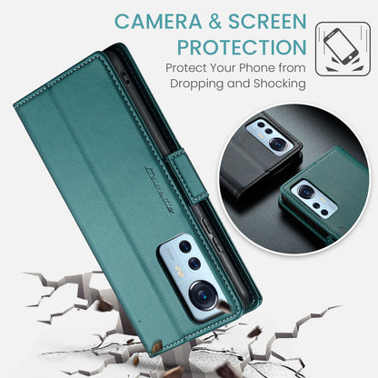 Xiaomi 12/12S Leather Wallet Case - RFID Blocking, Stand Function, Card Slots