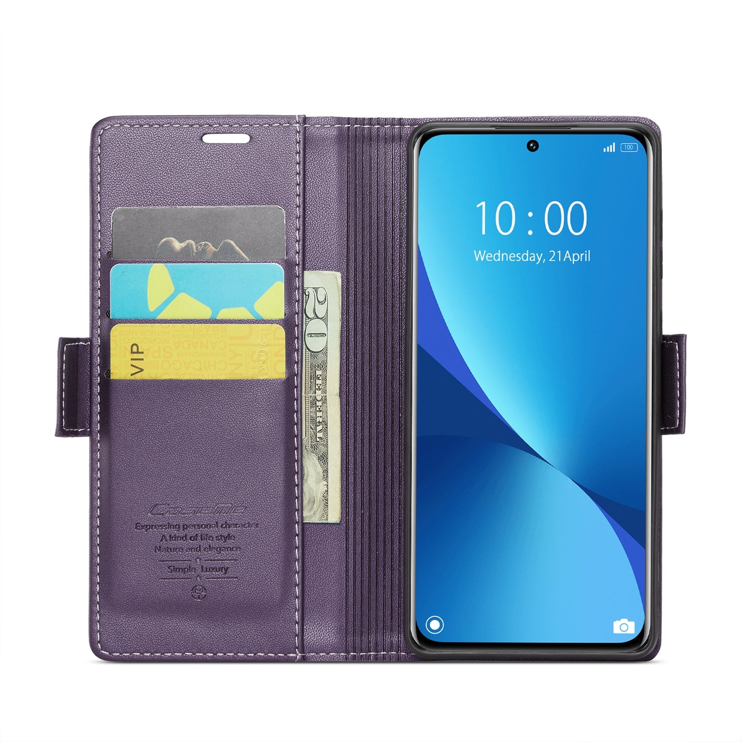 Xiaomi 12/12S Leather Wallet Case - RFID Blocking, Stand Function, Card Slots