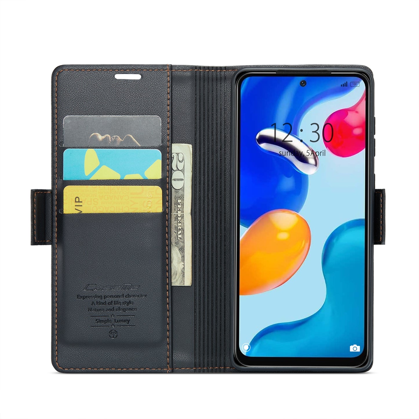 Xiaomi Redmi Note 11 4G Global Leather Wallet Case - RFID Blocking, Stand Function, Card Slots