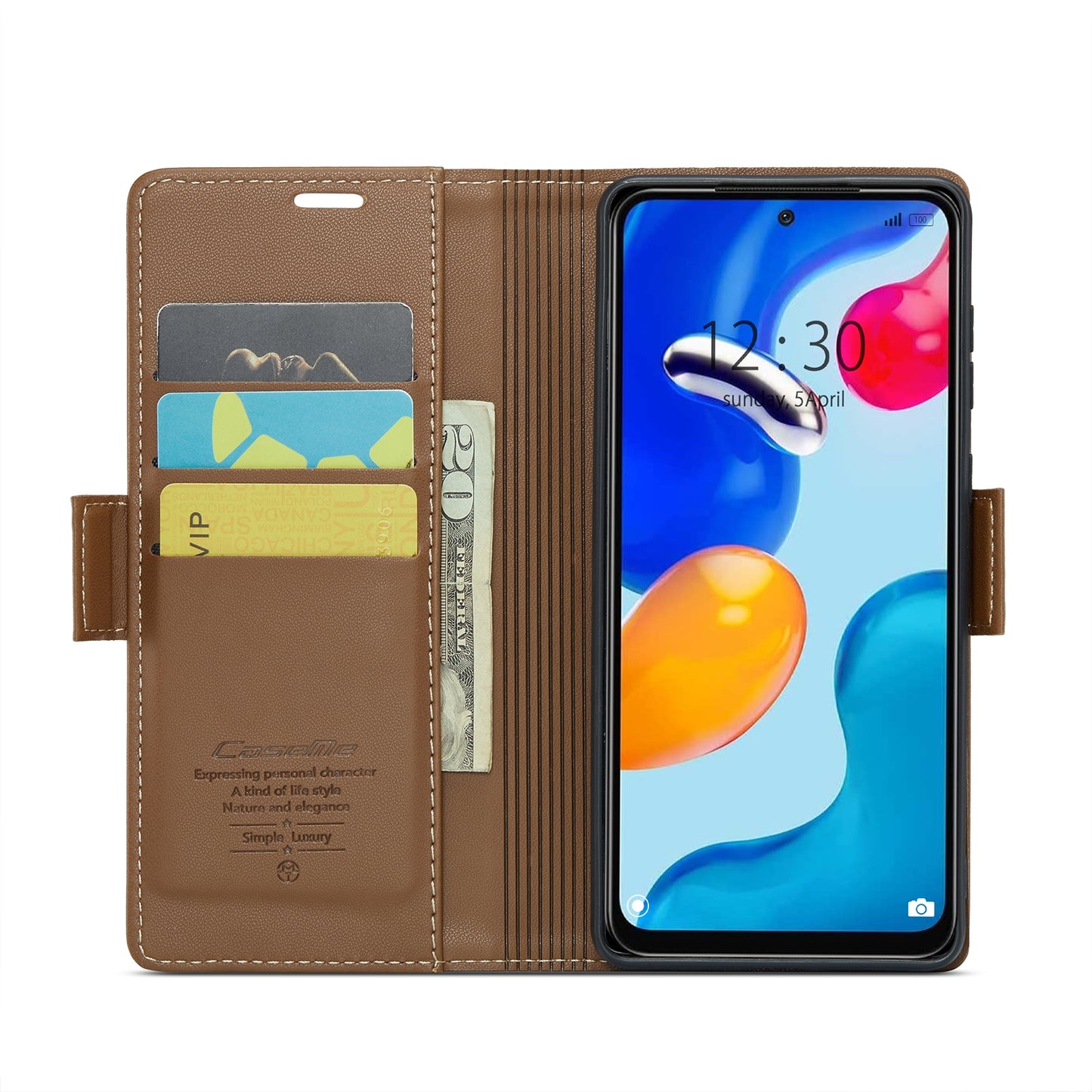 Xiaomi Redmi Note 11 4G Global Leather Wallet Case - RFID Blocking, Stand Function, Card Slots