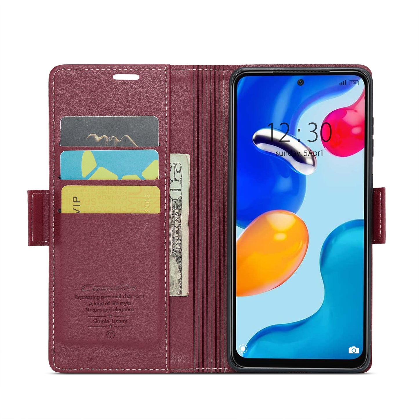 Xiaomi Redmi Note 11 4G Global Leather Wallet Case - RFID Blocking, Stand Function, Card Slots
