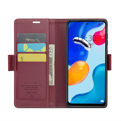 Xiaomi Redmi Note 11 4G Global Leather Wallet Case - RFID Blocking, Stand Function, Card Slots