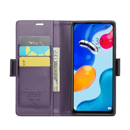 Xiaomi Redmi Note 11 4G Global Leather Wallet Case - RFID Blocking, Stand Function, Card Slots