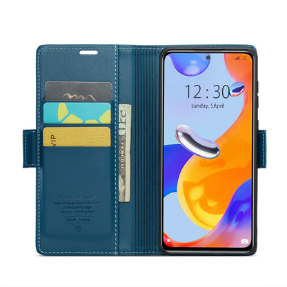 Xiaomi Redmi Note 11 Pro Global Leather Wallet Case - RFID Blocking, Stand Function, Card Slots