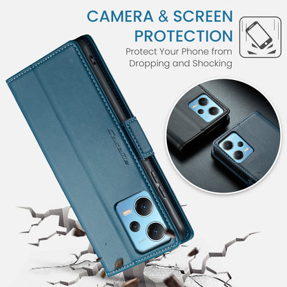 Xiaomi Poco X5 5G Leather Wallet Case - RFID Blocking, Stand Function, Card Slots