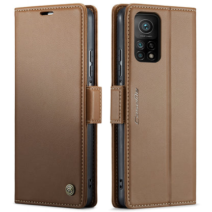Xiaomi Mi 10T Pro 5G Leather Wallet Case - RFID Blocking, Stand Function, Card Slots