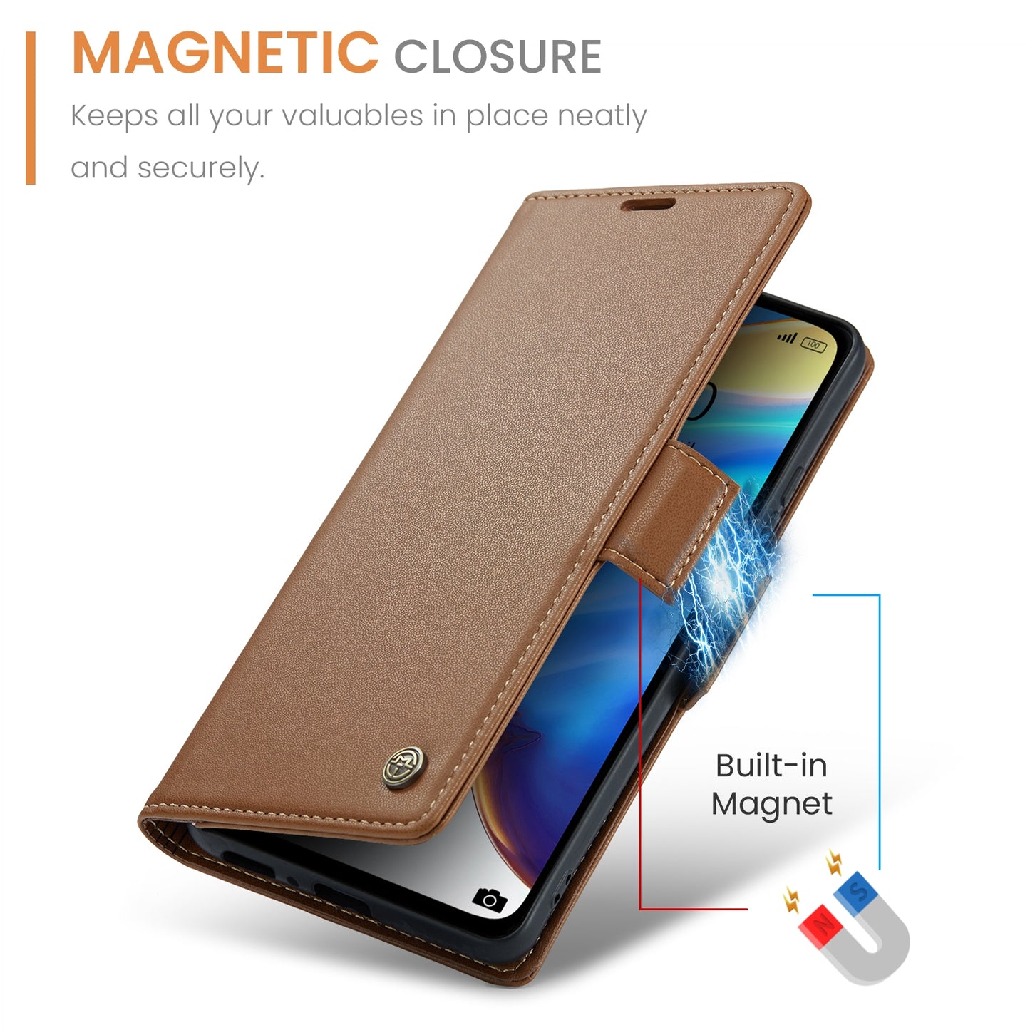 Xiaomi Mi 10T Pro 5G Leather Wallet Case - RFID Blocking, Stand Function, Card Slots