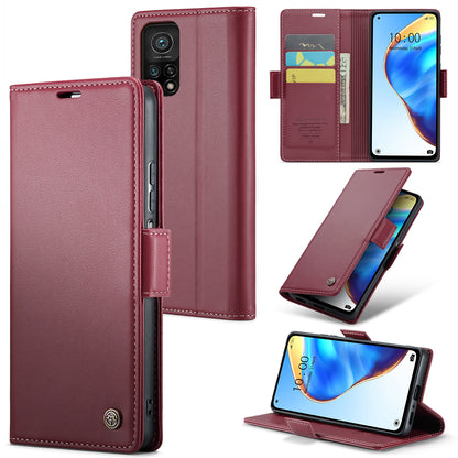 Xiaomi Mi 10T 5G Leather Wallet Case - RFID Blocking, Stand Function, Card Slots