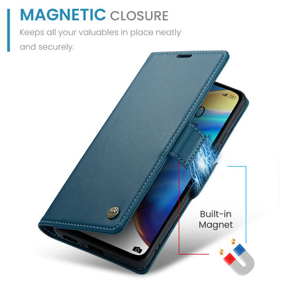 Xiaomi Mi 10T 5G Leather Wallet Case - RFID Blocking, Stand Function, Card Slots