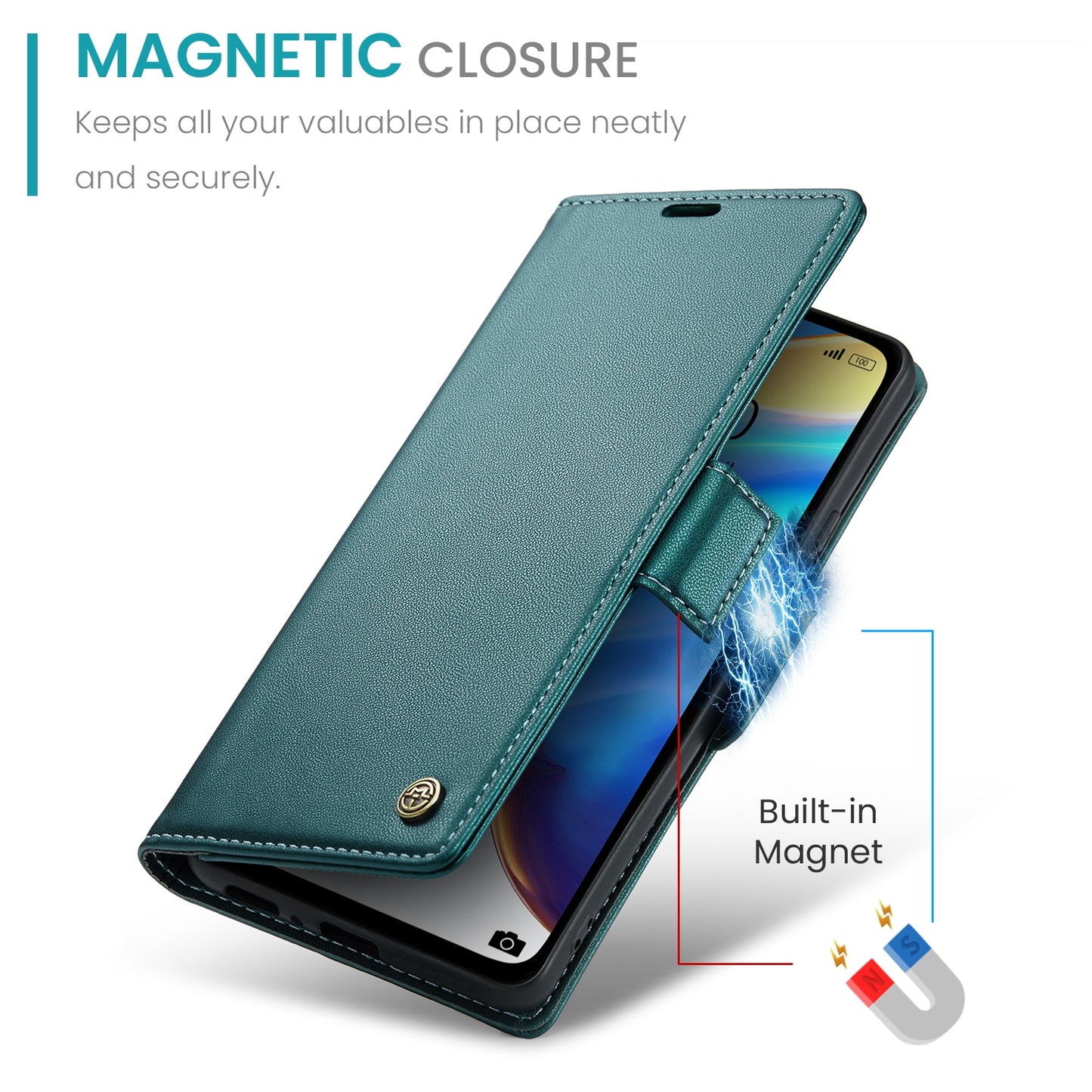 Xiaomi Mi 10T Pro 5G Leather Wallet Case - RFID Blocking, Stand Function, Card Slots