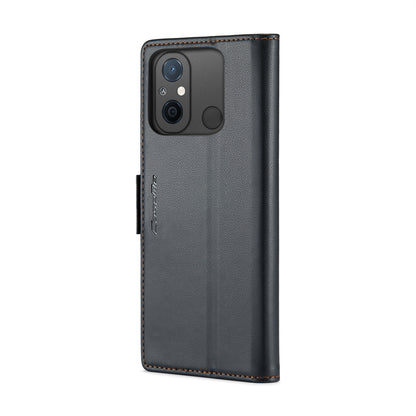 Xiaomi Redmi 11A Leather Wallet Case - RFID Blocking, Stand Function, Card Slots