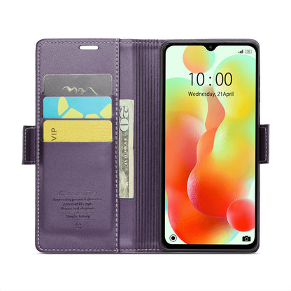 Xiaomi Redmi 11A Leather Wallet Case - RFID Blocking, Stand Function, Card Slots