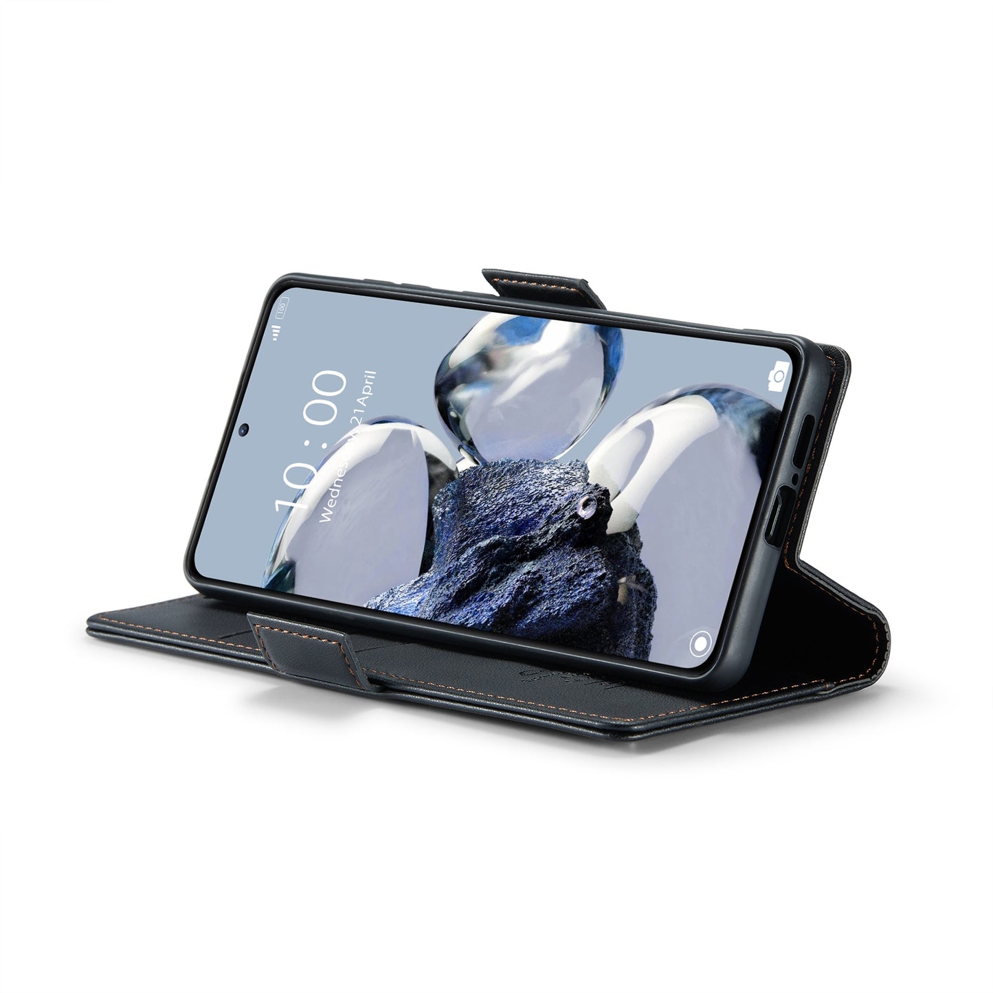 Xiaomi 12T/12T Pro Leather Wallet Case - RFID Blocking, Stand Function, Card Slots