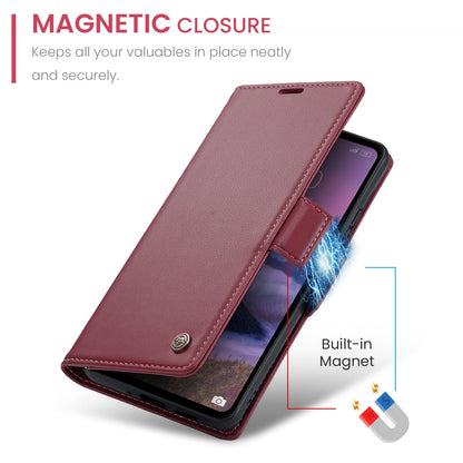 Xiaomi POCO M6 Pro 5G Leather Wallet Case - RFID Blocking, Stand Function, Card Slots