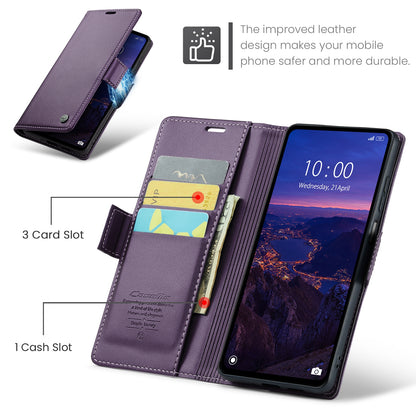Xiaomi POCO M6 Pro 5G Leather Wallet Case - RFID Blocking, Stand Function, Card Slots