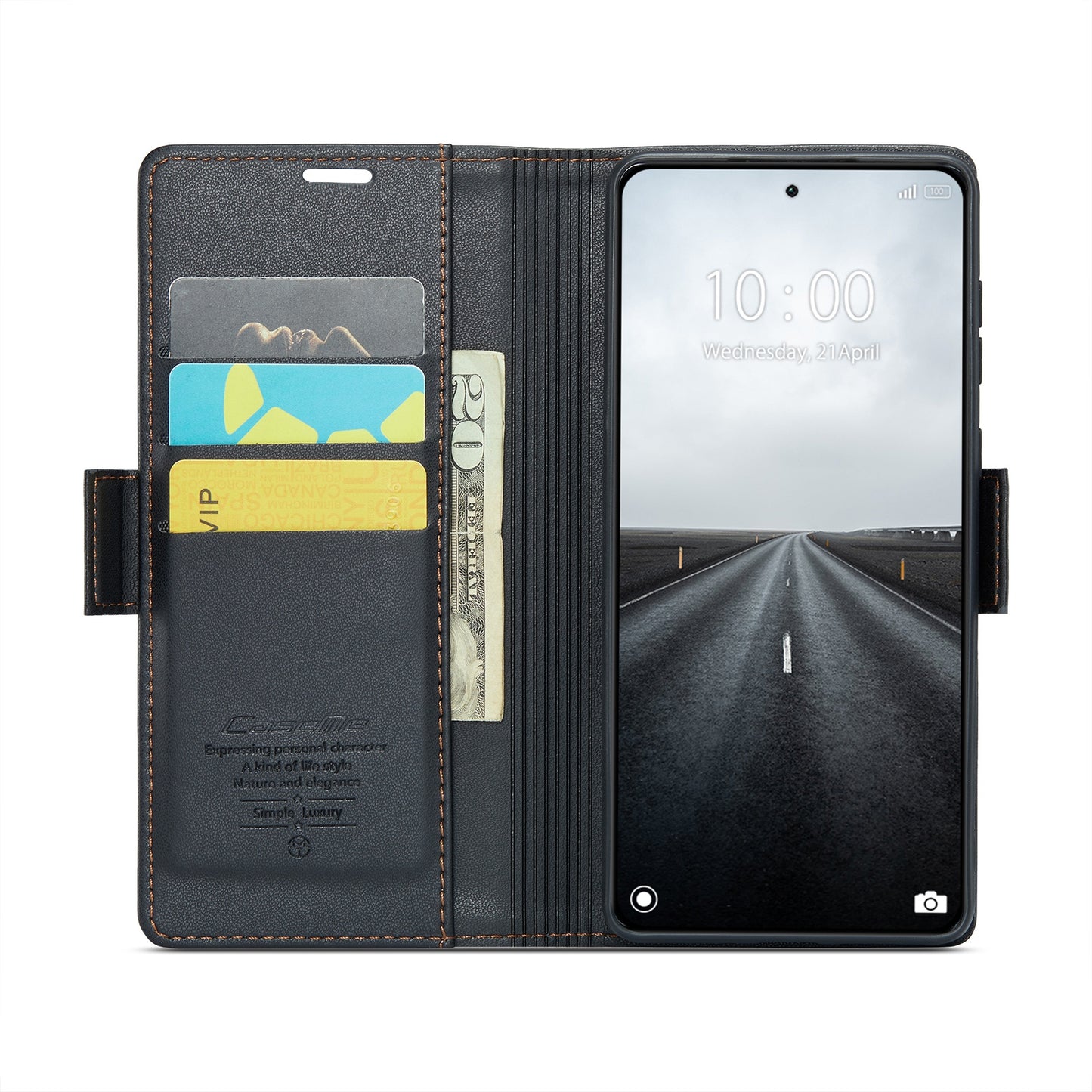 Xiaomi 14 Pro Leather Wallet Case - RFID Blocking, Stand Function, Card Slots